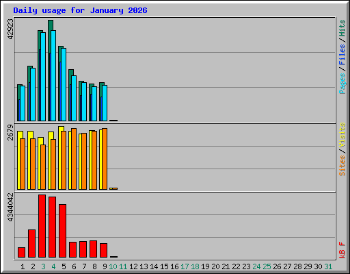 Daily usage for January 2026