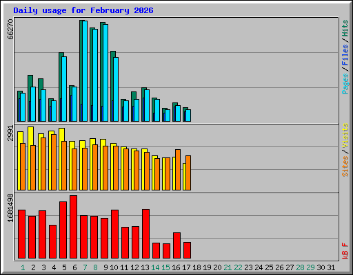 Daily usage for February 2026
