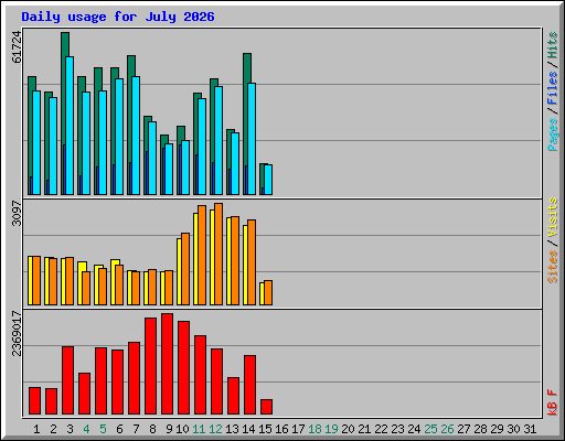Daily usage for July 2026