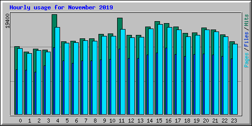 Hourly usage for November 2019