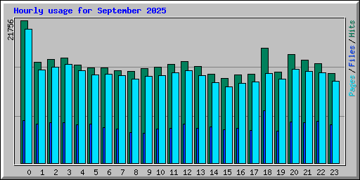 Hourly usage for September 2025