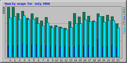 Hourly usage for July 2026