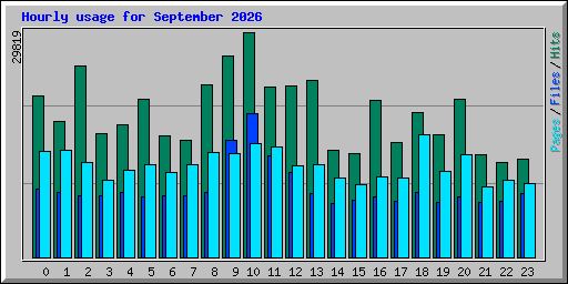 Hourly usage for September 2026